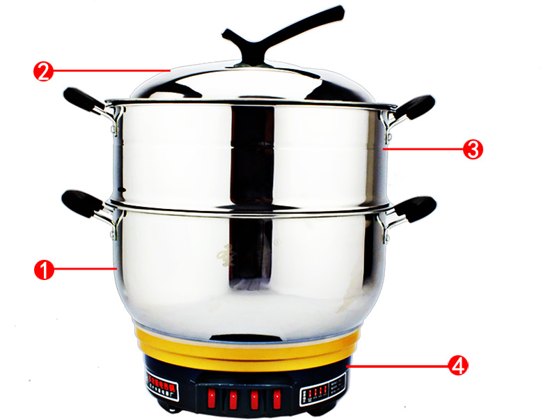 底座、锅体、蒸笼等部件结构详解